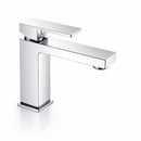 Miscelatore lavabo quadrato in ottone cromato-1