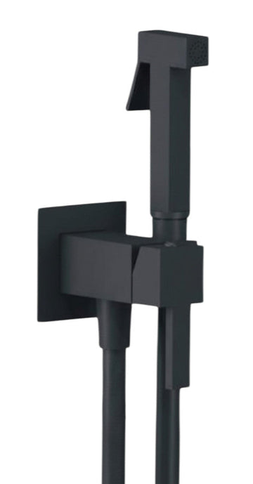Miscelatore idroscopino bidet incasso nero opaco quadrato