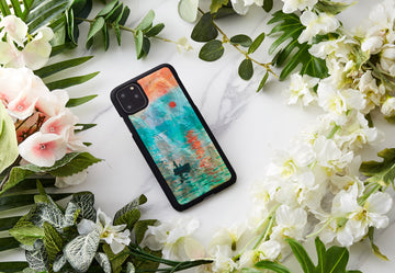 Coque ikins pour iphone 11 pro max motif lever de soleil noir