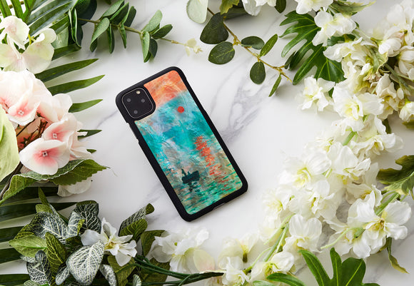 Coque ikins pour iphone 11 pro max motif lever de soleil noir