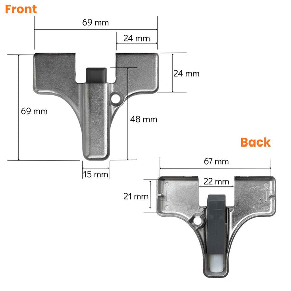 Ammortizzatore per cerniere tazza 35 mm