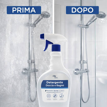 Detergente Anticalcare per Doccia e Bagno 500 ml | Rimuove Calcare, Sapone e Aloni | Per Vetri, Ceramica, Cromature e Acciaio Inox - 0