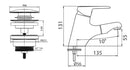 Miscelatore lavabo bagno con doccetta estraibile-3