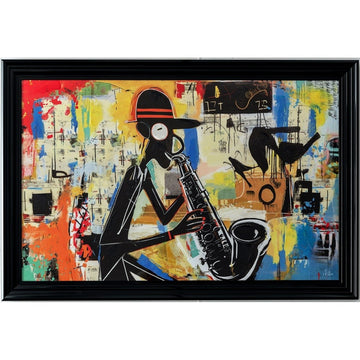 Tableau cadre en bois SAXO MAN