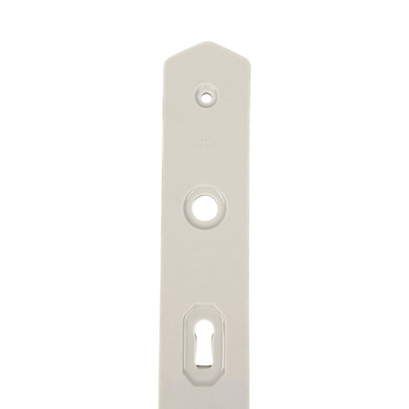 2 poignées de porte ROSAE, Entrée de clé pour chambre, Porcelaine de Limoges, Finition coude doré, Entraxe standard 195 mm