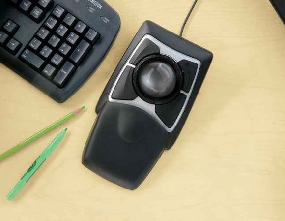 MOUSE Kensington - trackball, "Expert", trackball, cu fir, USB, optic, nespecificat, butoane/scroll 4/1, trackball, negru, "64325" (timbru verde 0.18 lei)