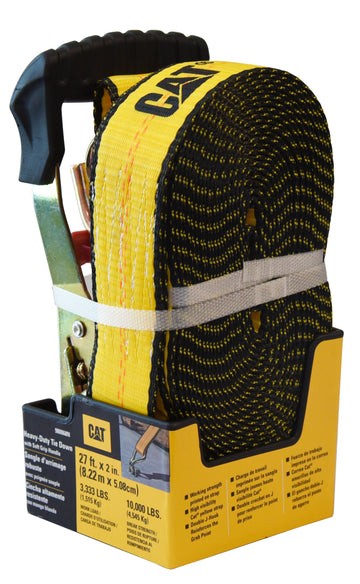 Sangle d' arrimage a cliquet caterpillar avec crochet