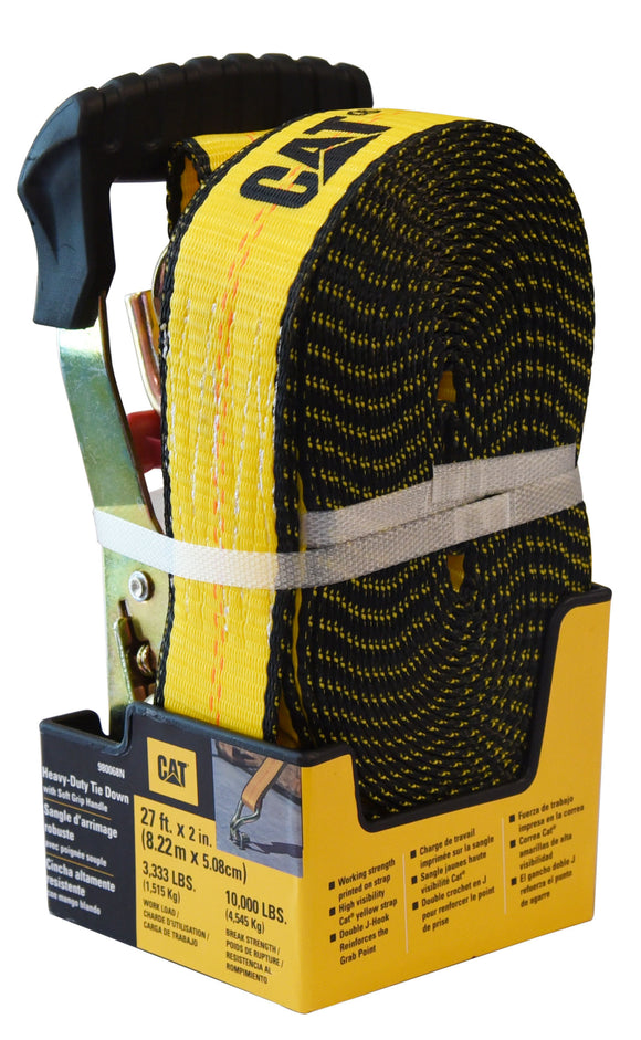 Sangle d' arrimage a cliquet caterpillar avec crochet