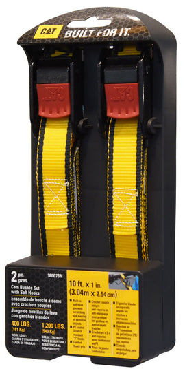 Lot de 2 sangles caterpillar avec crochets