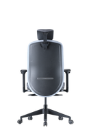 Chaise de bureau ergonomique Up Up Athene en tissu noir, gris et bleu