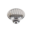 Bouton de meuble ROND STRIE, Finition zamak chrome