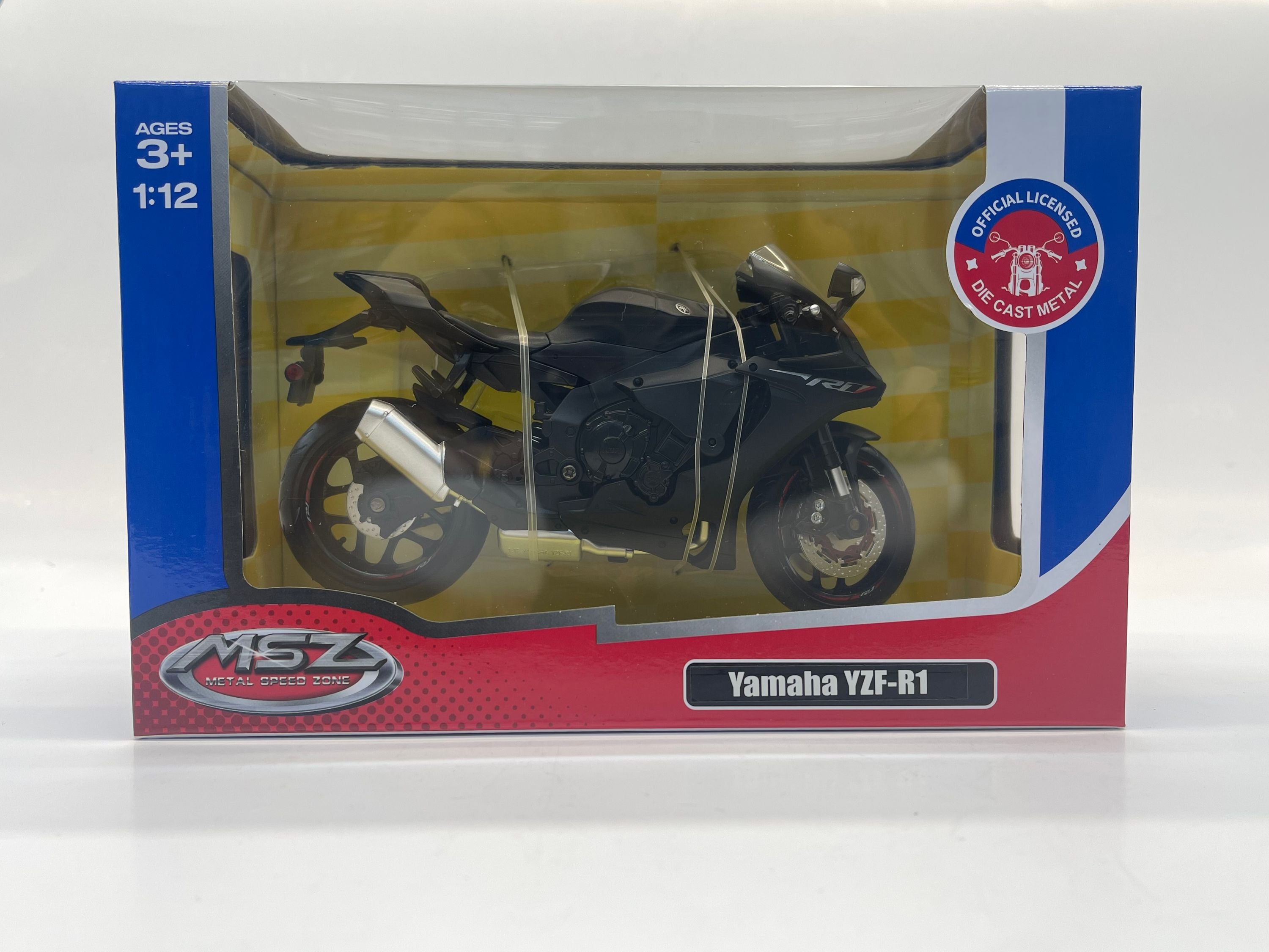Modèle moulé sous pression msz yamaha yzf-r1 échelle 1:12
