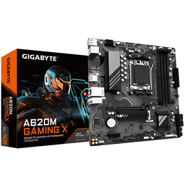 Gigabyte | A620M GAMING XG10 | Processor family AMD | Processor socket AM5 | DDR5 DIMM | Memory slots 4 | Supported hard disk drive interfaces SATA, M.2 | Number of SATA connectors 4 | Chipset AMD A620 | Micro ATX