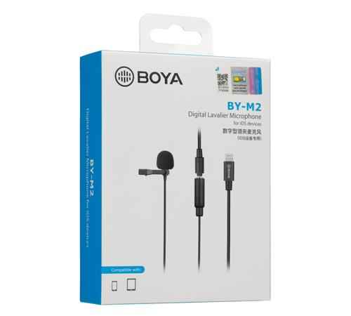 Microphone à pince BOYA BY-M2 6 m iOS
