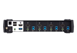 Aten 4-Port USB 3.0 4K HDMI KVMP Switch with Audio Mixer Mode | CS1824