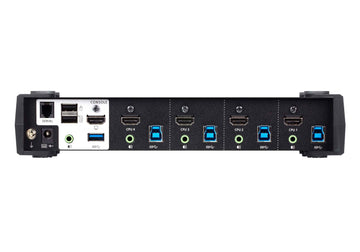 Aten 4-Port USB 3.0 4K HDMI KVMP Switch with Audio Mixer Mode | CS1824