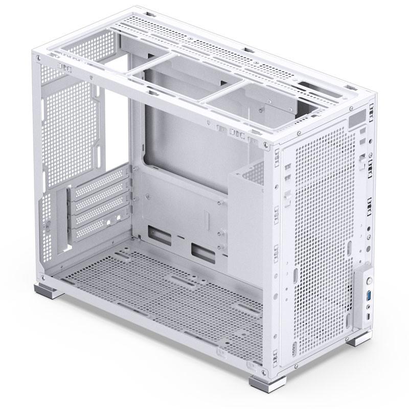 Boîtier Jonsbo D31 Micro-ATX en verre trempé blanc