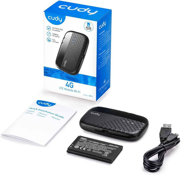 Cudy MF4 wireless router Single-band (2.4 GHz) 4G Black