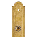 2 poignées de porte sur plaque REGENCE, Entrée de clé pour chambre, Finition laiton poli doré, Entraxe standard 195 mm-6