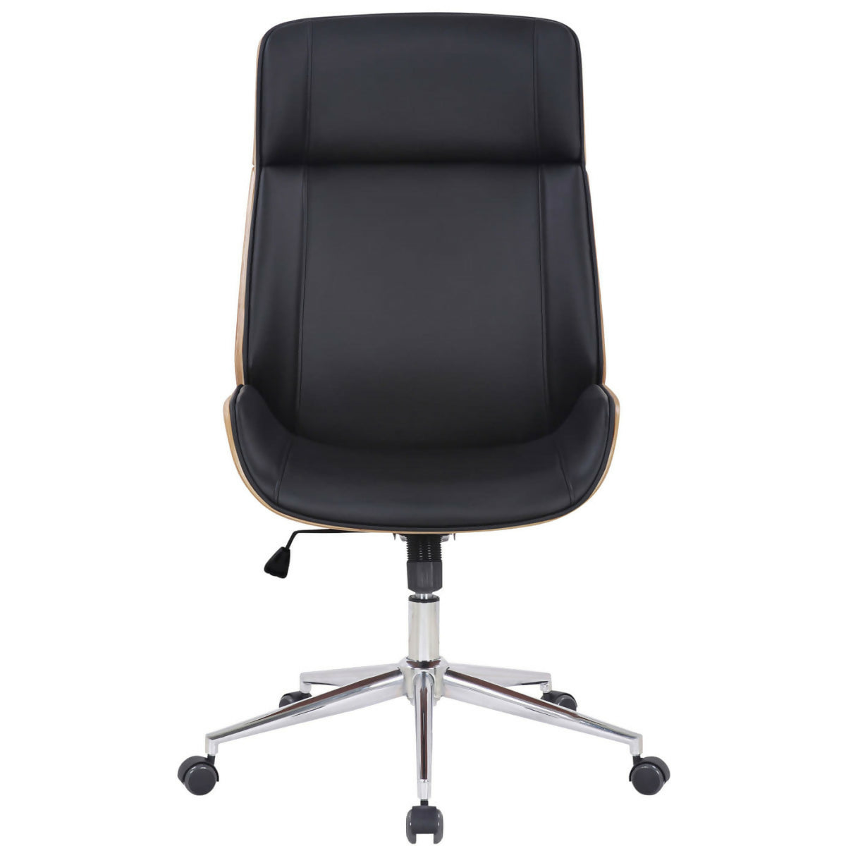 Varel office armchair - Natural wood - Black - 0