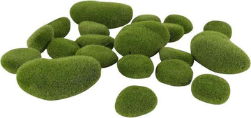 Ecost customer return Falincon Pack of 20 2 Sizes Artificial Moss Rocks Decorative False Green Moss