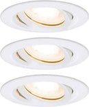 Ecost customer return Paulmann Nova Plus 92898 LED Recessed Light Set of 3 Swivelling Rou