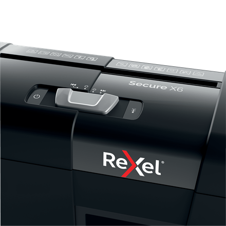 Destructeur de documents Rexel Secure X6, coupe croisée, P4, 6 feuilles, corbeille de 10 L.