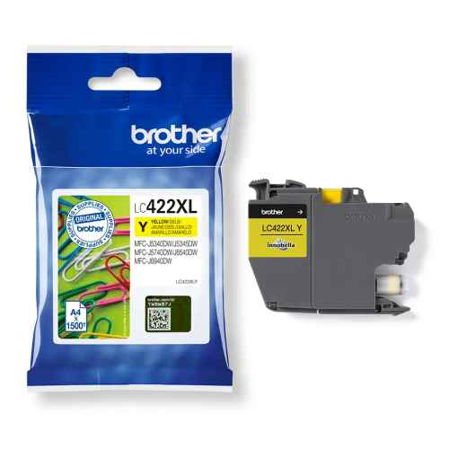 Cartouche d'encre Brother LC422XL (LC422XLY), jaune
