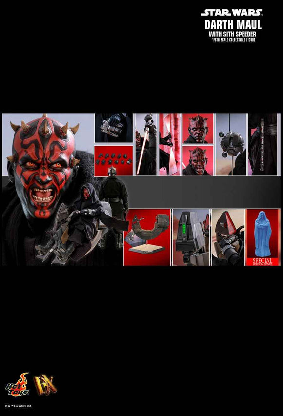 Figurine Hot Toys DX17 - Star Wars 1 : The Phantom Menace - Darth Maul With Sith Speeder Deluxe Version