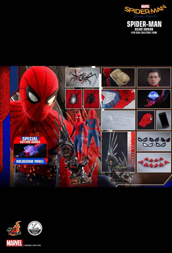 Figurine Hot Toys QS015B - Marvel Comics - Spider-Man : Homecoming - Spider-Man Deluxe Version