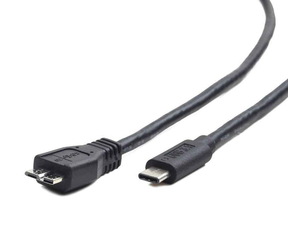 Kabelis Gembird MicroUSB Male - Type C Male 3.0 1m Black