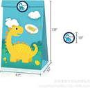 Ecost Customer Return 12 pieces dinosaur paper bags, dinosaur paper party bags, dinosaur