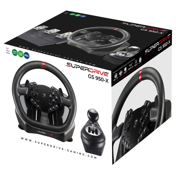 SUPERDRIVE Sada volantu, pedálů a řadící páky GS950-X/ PS4/ Xbox One/ Xbox Series X/S