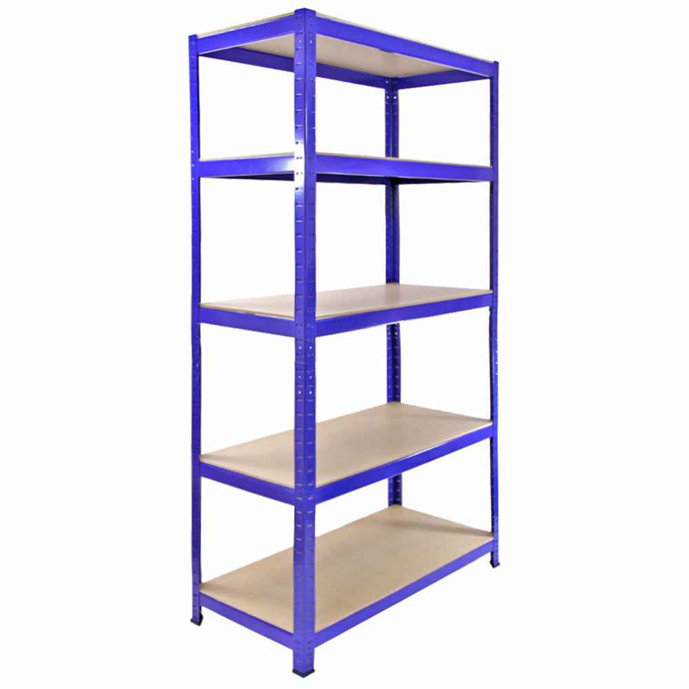Rayonnage T-Rax en Acier Sans Boulons Bleu 90cm x 45cm x 180cm