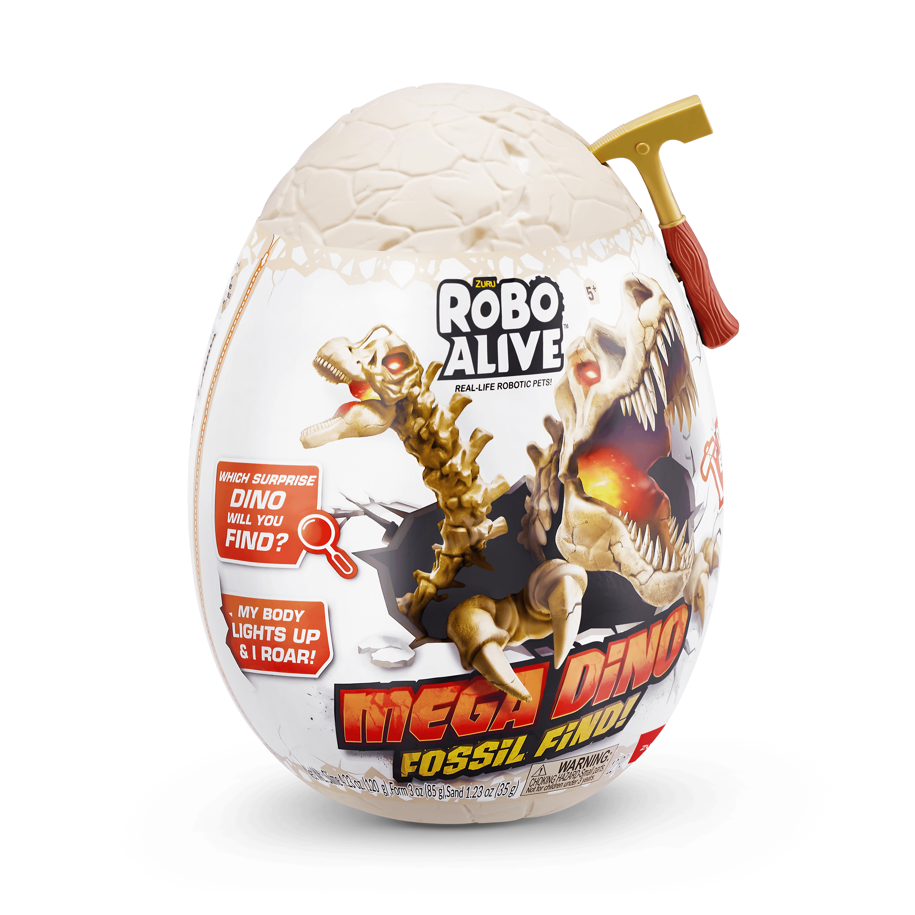 Roboalive jouet interactif mega dino fossile trouvé œuf surprise