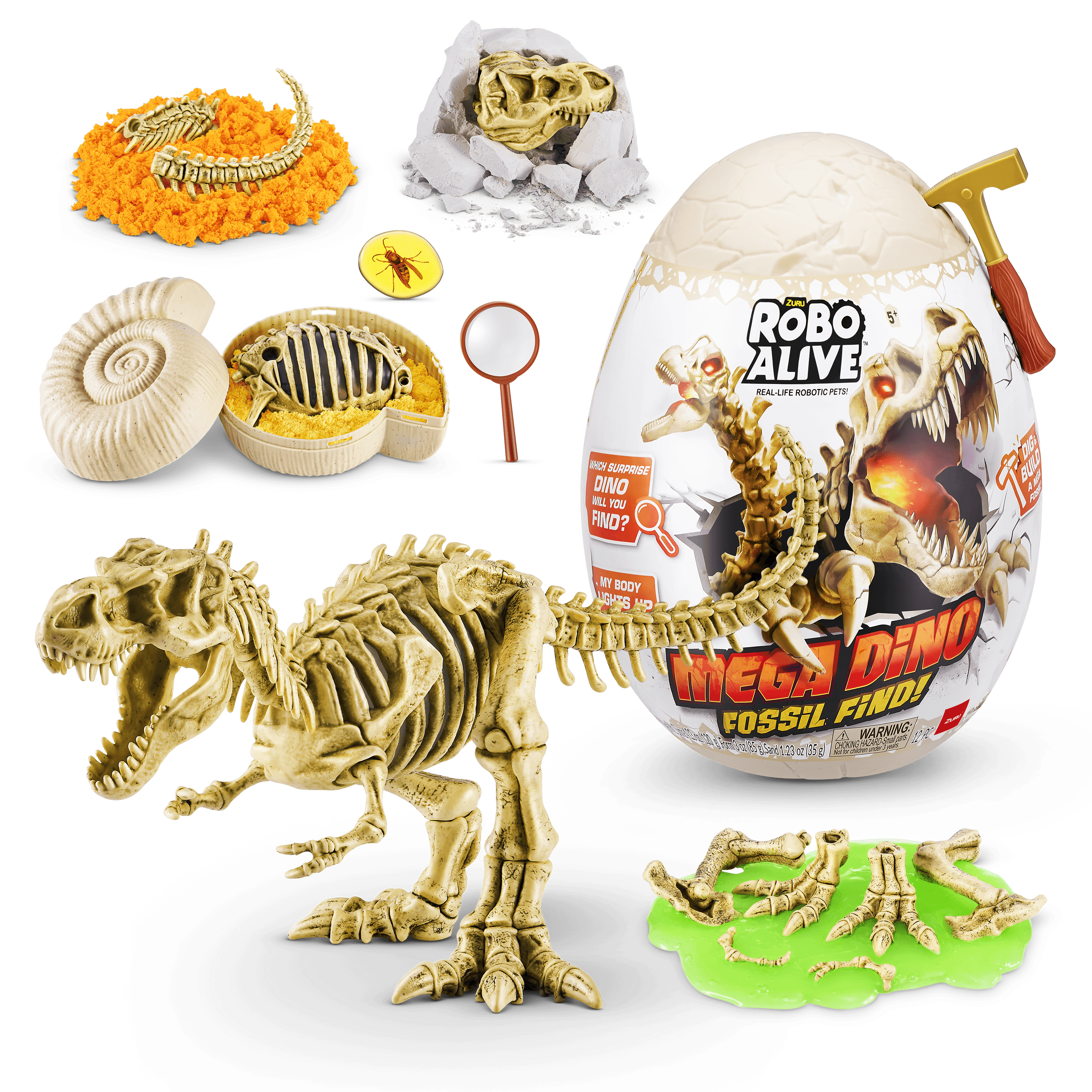ROBOALIVE Interactive toy Mega Dino fossil find surprise egg