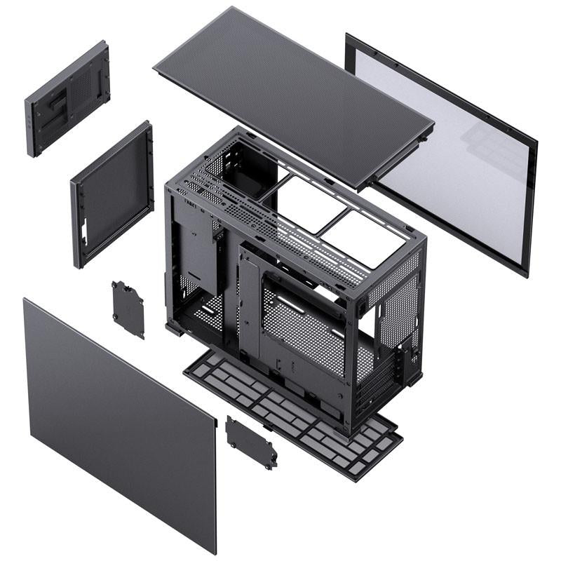 Boîtier micro-atx jonsbo d31 mesh avec écran en verre trempé - noir