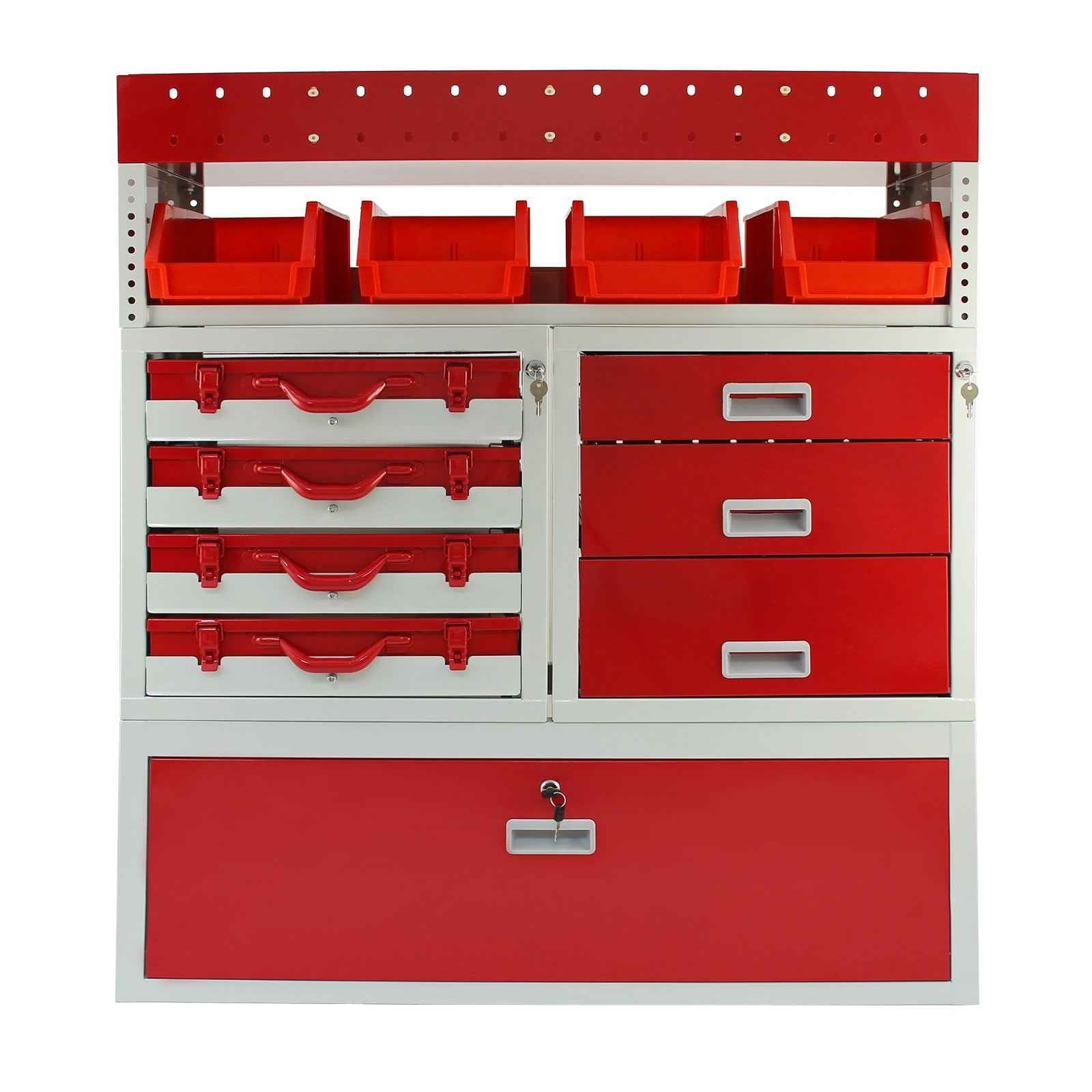 Rayonnage Métallique Firecracker Couleur Rouge & Gris pour Fourgons