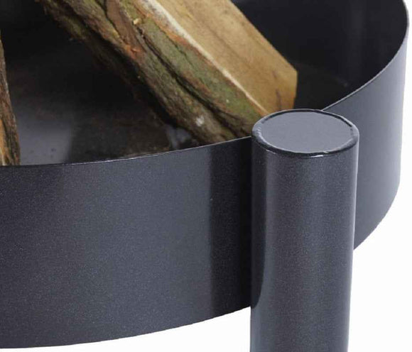 Grille acier noir sur trépied + Brasero de jardin HAITI