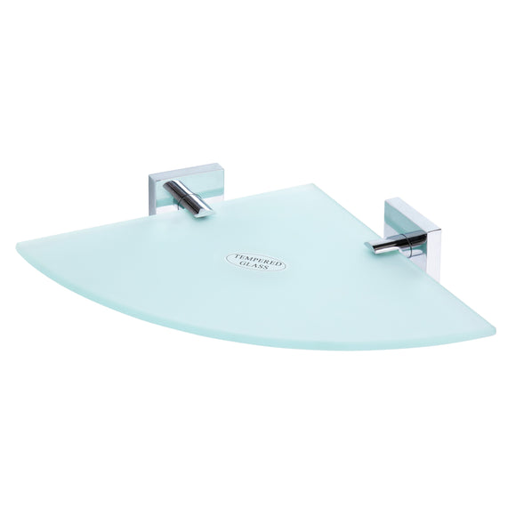 Etagère triangulaire d'angle BETA en verre 25,5x25,5x 5,5cm