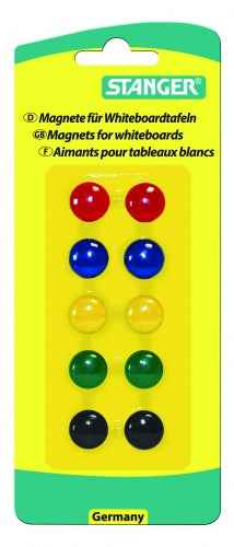 STANGER Whiteboard Magnets set of 8 colours, 1 set 73002