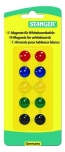 STANGER Whiteboard Magnets set of 8 colours, 1 set 73002