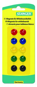 STANGER Whiteboard Magnets set of 8 colours, 1 set 73002
