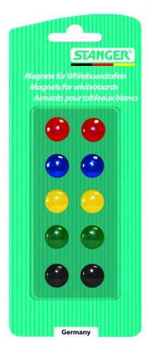 STANGER Whiteboard Magnets set of 8 colours, 1 set 73002