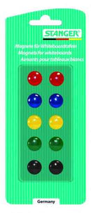 STANGER Whiteboard Magnets set of 8 colours, 1 set 73002