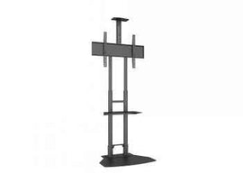 Multibrackets M Public Floorbase Basic 180 incl shelf & cameraholder | Adjustable 1350mm 1650mm | VESA 200x200-800x500 | Max 90kg | Black