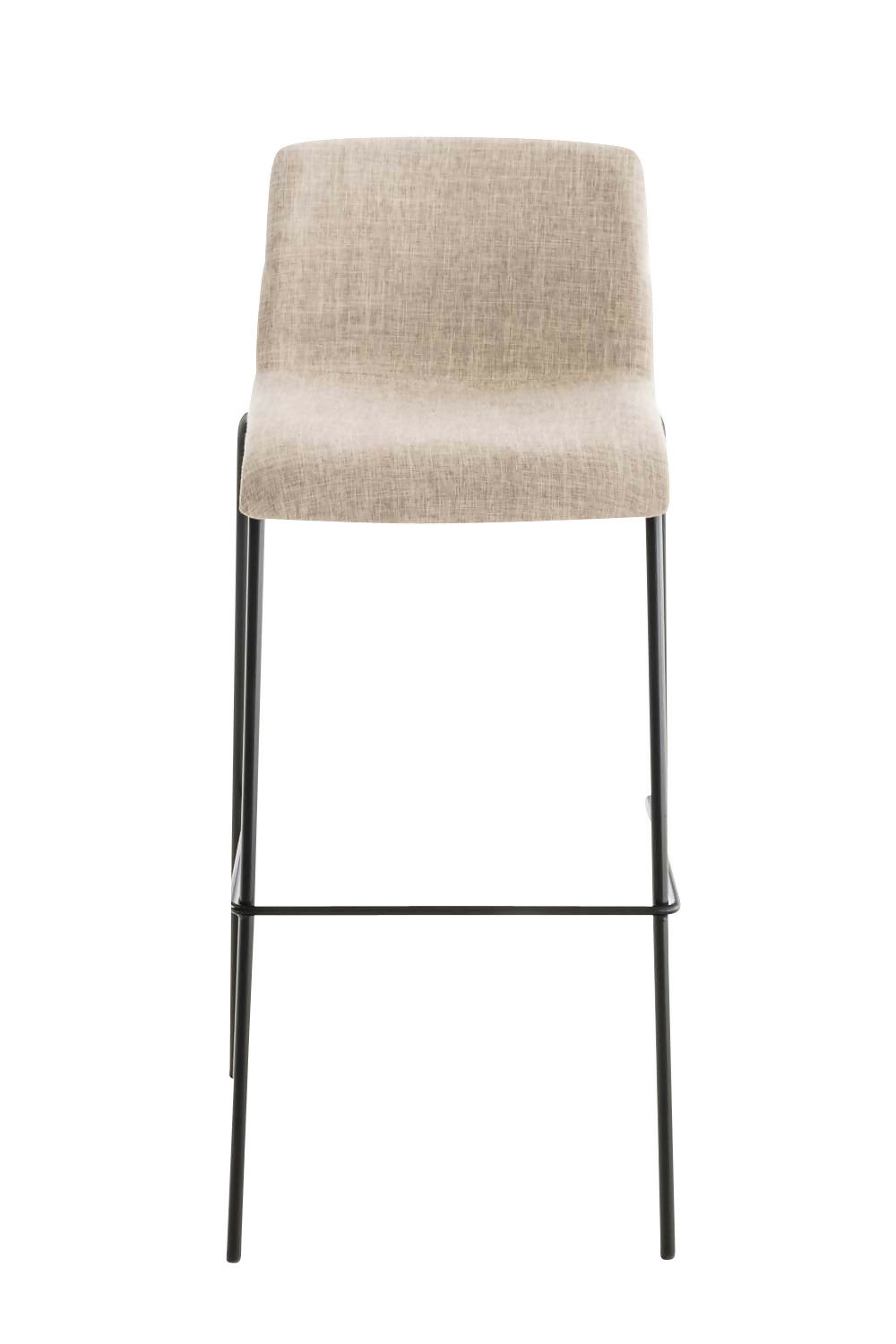 Hoover Bar Chair - Metal / Cream Fabric - 0
