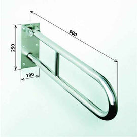 Barre d'appui relevable en forme U HELP en acier inoxydable