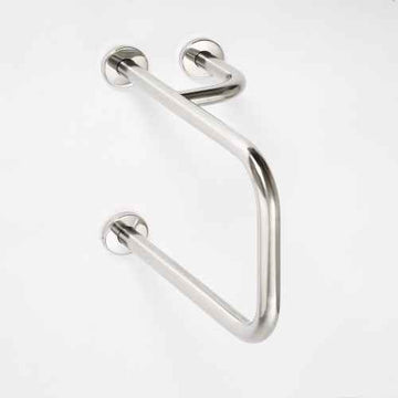 Barre de maintien + porte serviette d'angle droite HELP 23x38x51,5cm