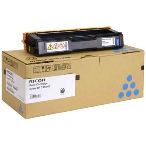 Toner d'origine Ricoh Cyan, 407637, pour SP C310, SP C231, SP C232, SP C311, SP C312, SP C320, SP C340, SP C242, SP C342, 6 000 tonnes, avec TV 1,2 RON, « 407637 »